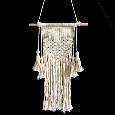 Meilun cotton thread small macrame tapestry wall hanging design for home wall decoration