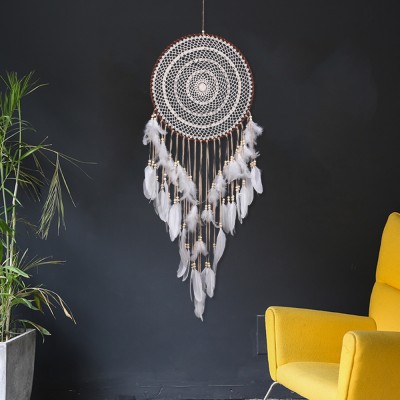 Meilun Disinfected White Turkey Feather Dream Catcher