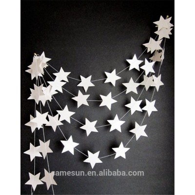 Meilun Art Crafts Hanging star paper garlands party banner for room decoration