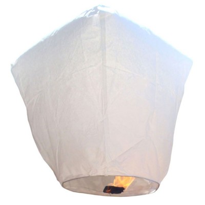 Meilun Art Crafts Hot Air Balloon White Oval, Heart, Cylinder, Diamond Flying Sky Lanterns for party or festival celebration