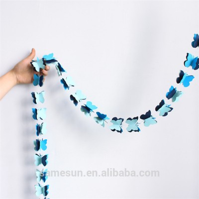 Meilun Art Crafts 3D Butterfly Paper Garlands Banner for Party Decoration