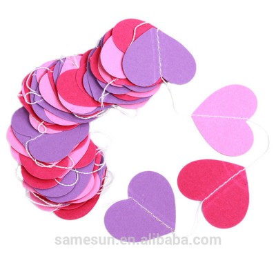 Meilun Art Crafts Wedding Party Decor Heart Shape Paper Garlands