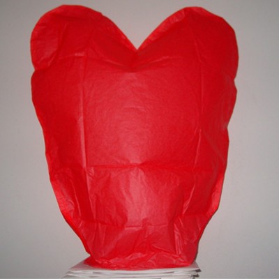 Meilun Art Crafts Red Heart Shaped Paper Balloon Kite 17g flame retardant paper Sky Lanterns for party or festival celebration