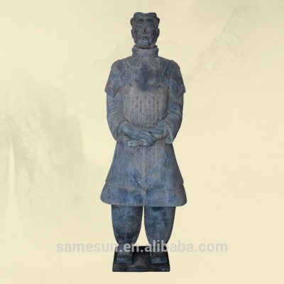 Meilun Chinese History Antique Stone Carving Life Size Garden Outdoor Warrior Statue Gifts Collection Manufacturer