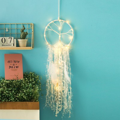 hot sell large feather dream catcher  lighting ornaments